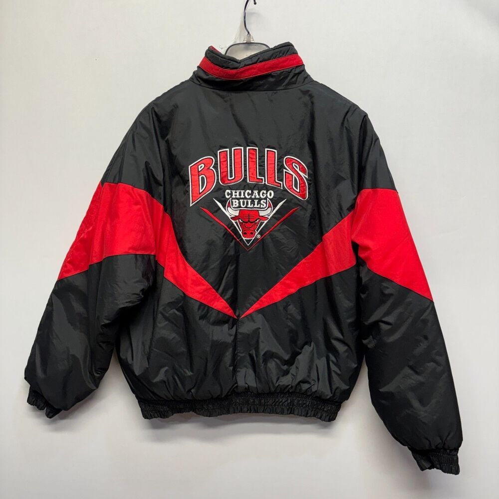 Vintage Chalk Line Men Chicago Bulls Winter Bomber Jacket XL X-Large D090 -26